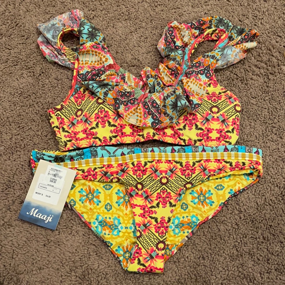 Yellow print Maaji Bikini